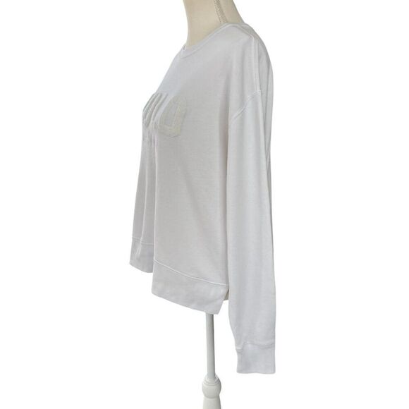 Polo Ralph Lauren French Terry Raised Logo Crewneck Sweatshirt White Size M - Picture 2 of 8